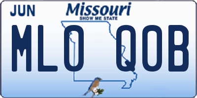 MO license plate ML0Q0B
