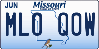 MO license plate ML0Q0W