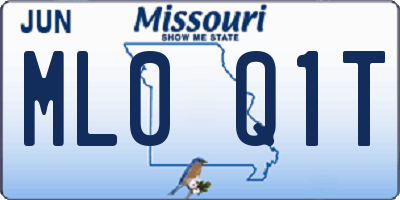 MO license plate ML0Q1T