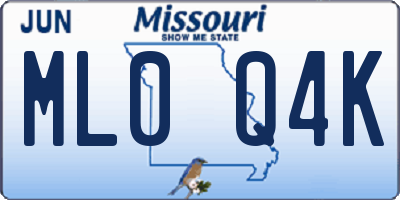 MO license plate ML0Q4K