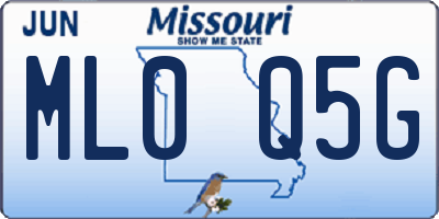 MO license plate ML0Q5G