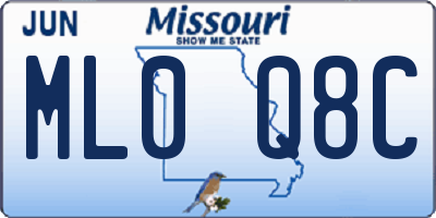 MO license plate ML0Q8C