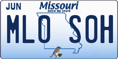 MO license plate ML0S0H