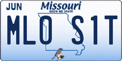 MO license plate ML0S1T