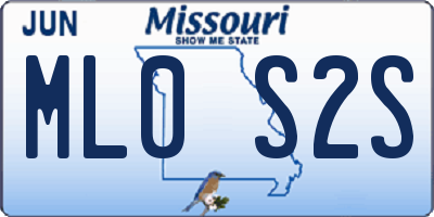 MO license plate ML0S2S