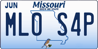 MO license plate ML0S4P