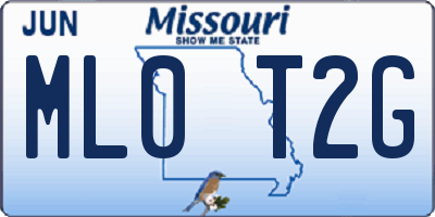 MO license plate ML0T2G
