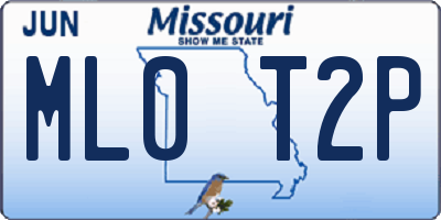 MO license plate ML0T2P