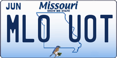 MO license plate ML0U0T