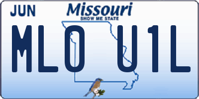 MO license plate ML0U1L