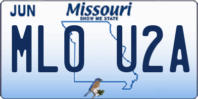 MO license plate ML0U2A