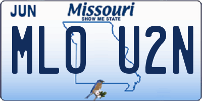 MO license plate ML0U2N