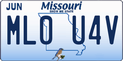 MO license plate ML0U4V