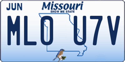 MO license plate ML0U7V