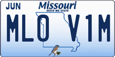 MO license plate ML0V1M