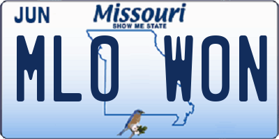 MO license plate ML0W0N