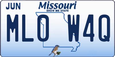 MO license plate ML0W4Q