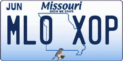 MO license plate ML0X0P