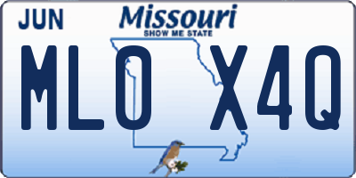 MO license plate ML0X4Q