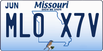MO license plate ML0X7V