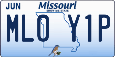 MO license plate ML0Y1P