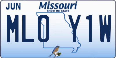 MO license plate ML0Y1W