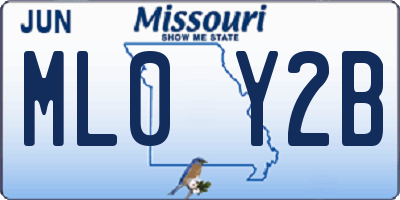 MO license plate ML0Y2B
