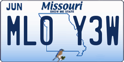 MO license plate ML0Y3W