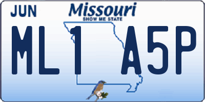 MO license plate ML1A5P