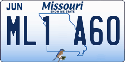 MO license plate ML1A6O
