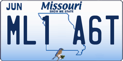 MO license plate ML1A6T
