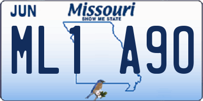 MO license plate ML1A9O