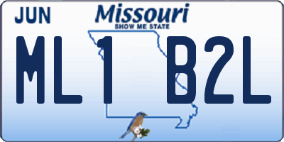 MO license plate ML1B2L