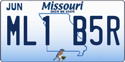 MO license plate ML1B5R