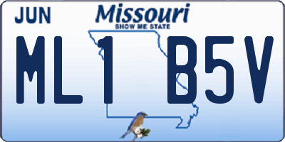 MO license plate ML1B5V