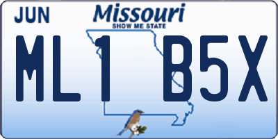 MO license plate ML1B5X