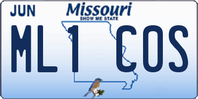 MO license plate ML1C0S