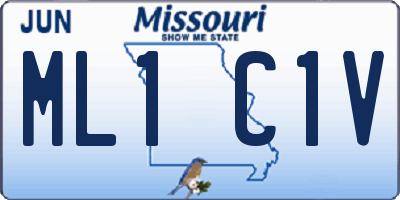 MO license plate ML1C1V