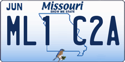 MO license plate ML1C2A