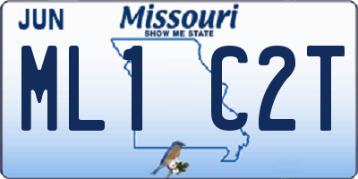 MO license plate ML1C2T