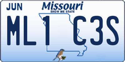 MO license plate ML1C3S