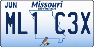 MO license plate ML1C3X