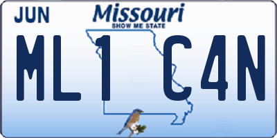 MO license plate ML1C4N