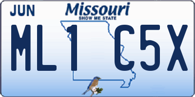 MO license plate ML1C5X