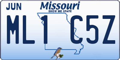 MO license plate ML1C5Z