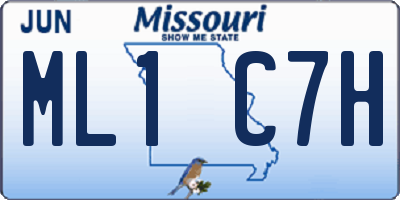MO license plate ML1C7H