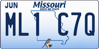 MO license plate ML1C7Q