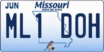 MO license plate ML1D0H