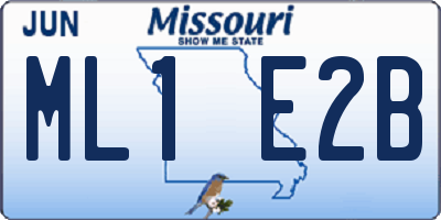 MO license plate ML1E2B