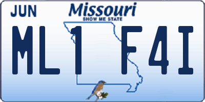 MO license plate ML1F4I
